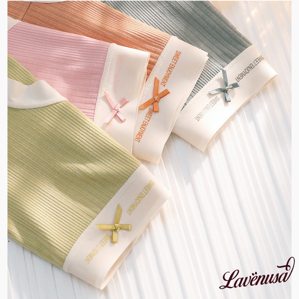 Quần lót nữ gân tăm viền su siêu mát mềm mại thoáng khí cao cấp LAVENUSA QL77