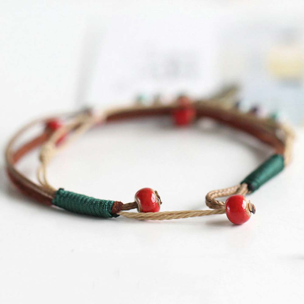 Vòng tay họa tiết thổ cẩm phong cách vintage thời trang