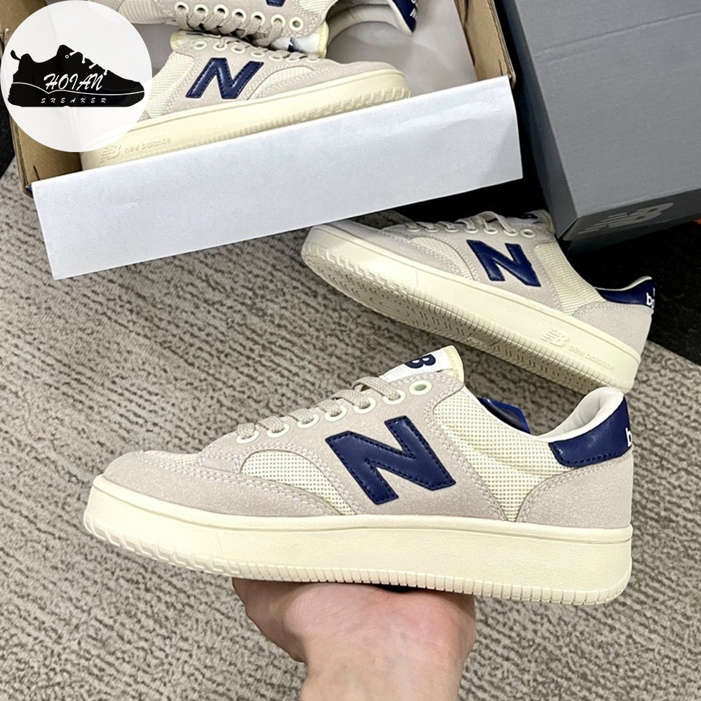 Giày New Balance Pro Court Cream Navy 1:1 Sneaker Nữ Cổ Thấp Màu Kem Xanh