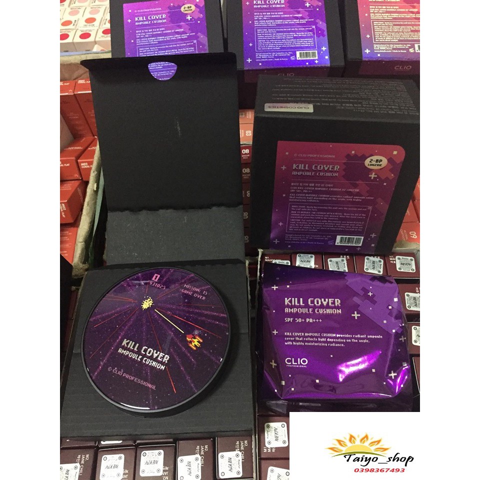 Set Phấn nước CLIO Kill Cover Glow Cushion SPF50+ Pa+++ HSD: 2/2024