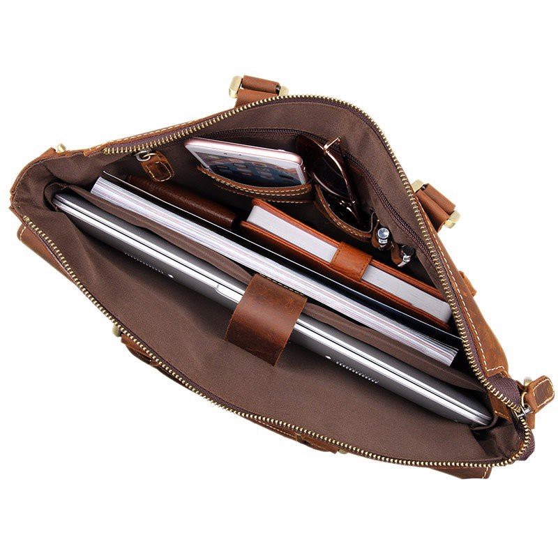 CẶP - TÚI DA ĐỰNG LAPTOP 14 INCH DA BÒ SÁP THẬT 100% - 509225