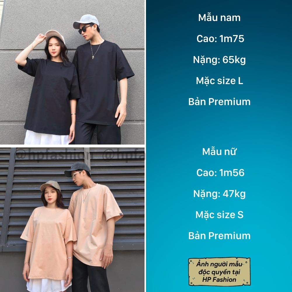 Áo thun trơn tay lỡ 100% Premium Cotton ❤️ Áo phông trơn Basic Tee form rộng Oversize dáng Unisex nam nữ - Happy Style
