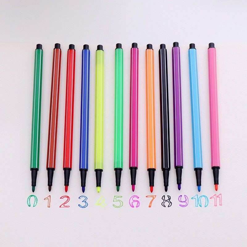 Hộp màu dạ water pen 12 màu có hộp đựng bảo quản
