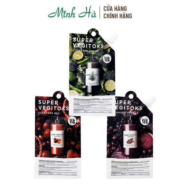 Sữa rửa mặt rau củ Super Vegitoks Cleanser gói dùng thử 30ml