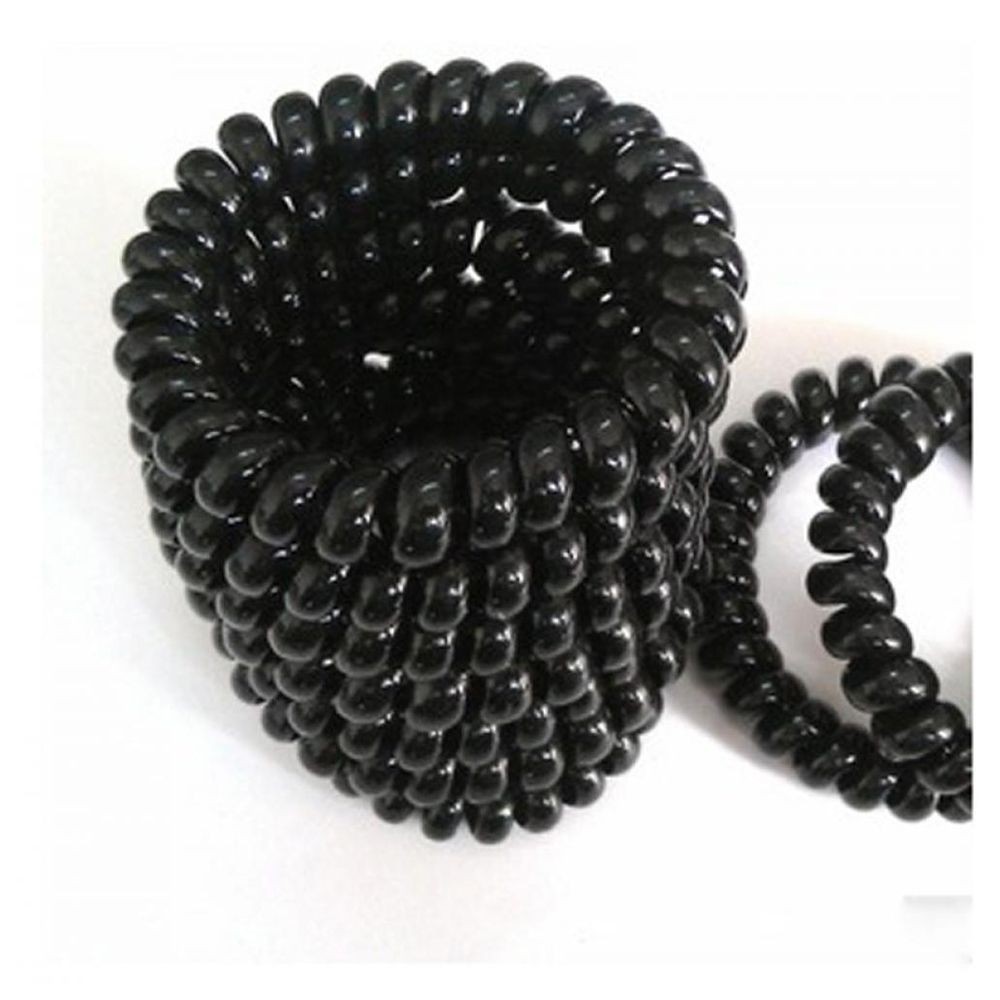 Bộ 5 Dây Cột Tóc Lò Xo Màu Đen