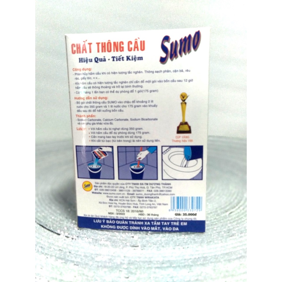 Bột thông cầu, thông cống giá rẻ sumo 175g thông siêu nhanh siêu rẻ