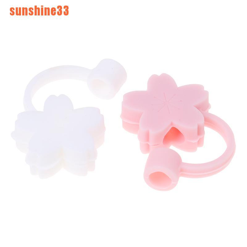 Creative Cherry Cloud Silicone Straw Plug Reusable Drinking Dust Cap Tips