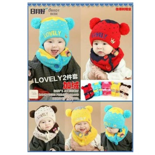 Set khăn mũ len trẻ em