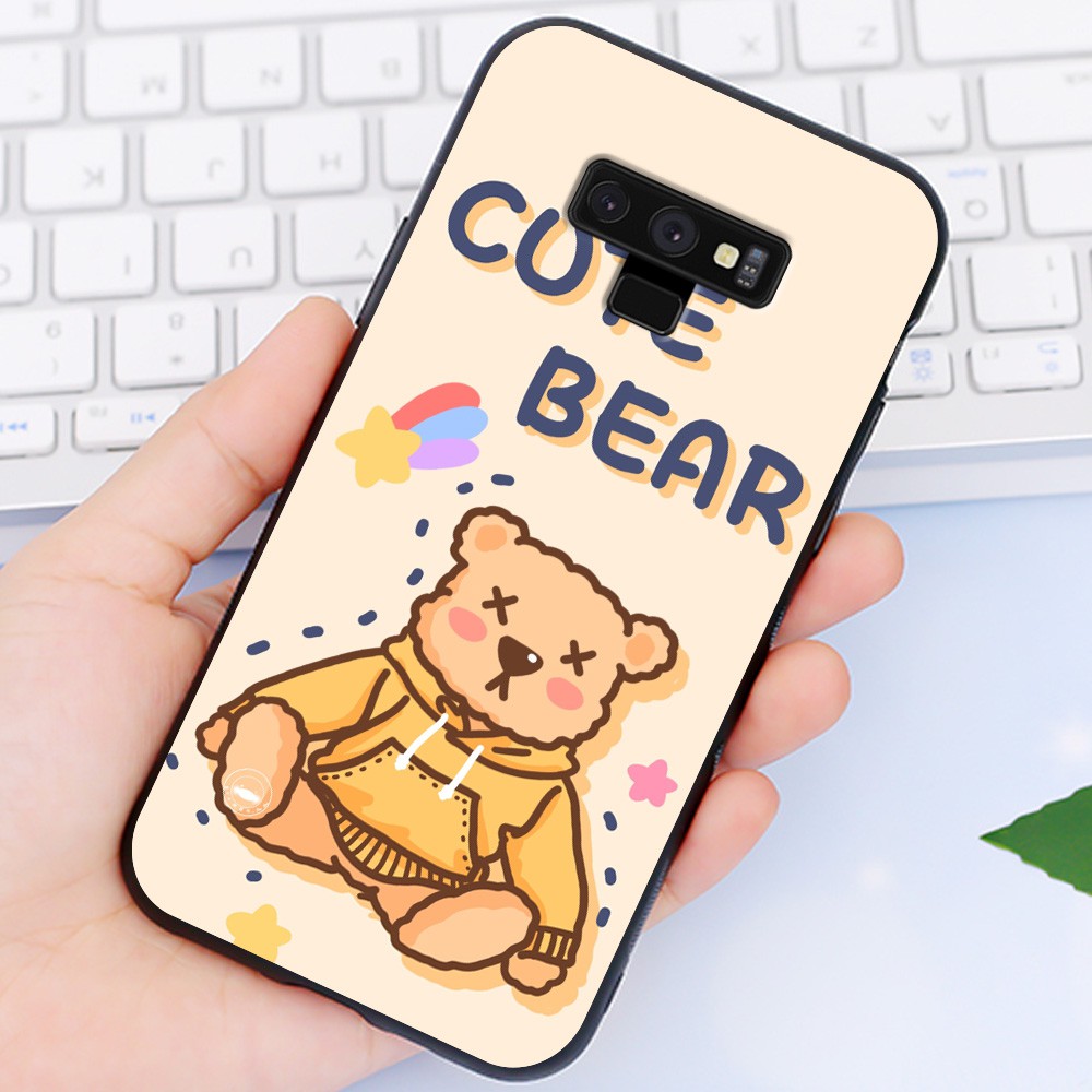 Ốp Samsung 😍 Ốp lưng Samsung Note 9 Cute Bear nhựa cao cấp viền silicon - Banana Store