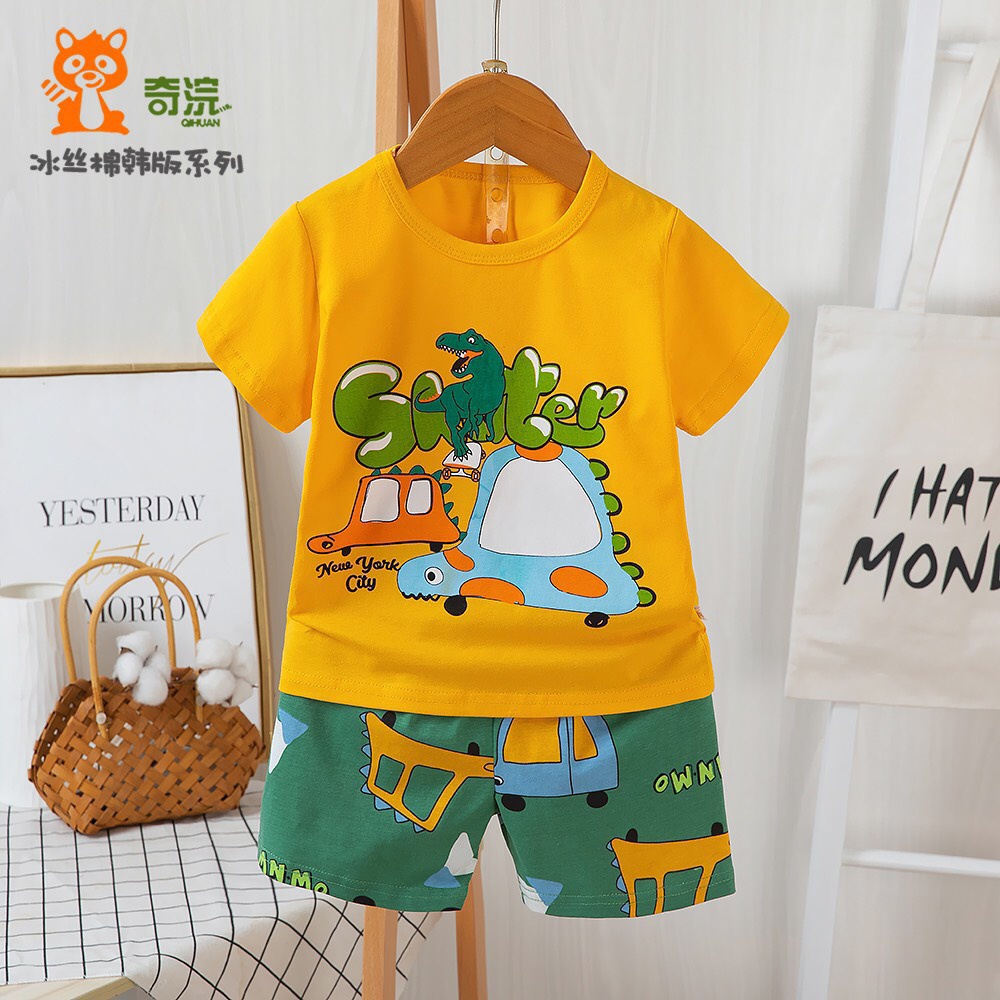 (size đại) Bộ Cotton Xuất Hàn Kubao Cho Bé Trai Hàng Đẹp Size Đại 145-155(26-40kg)