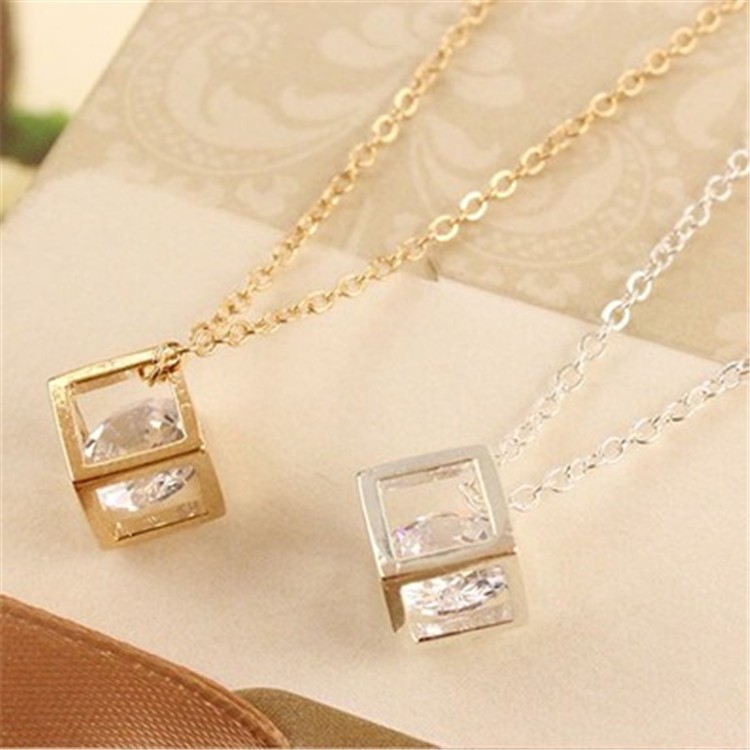 Dây chuyền đính đá DC03 100% titan nguyên chất không gỉ nhiều mẫu tuỳ chọn thời trang thanh lịch 2021 cho nữ