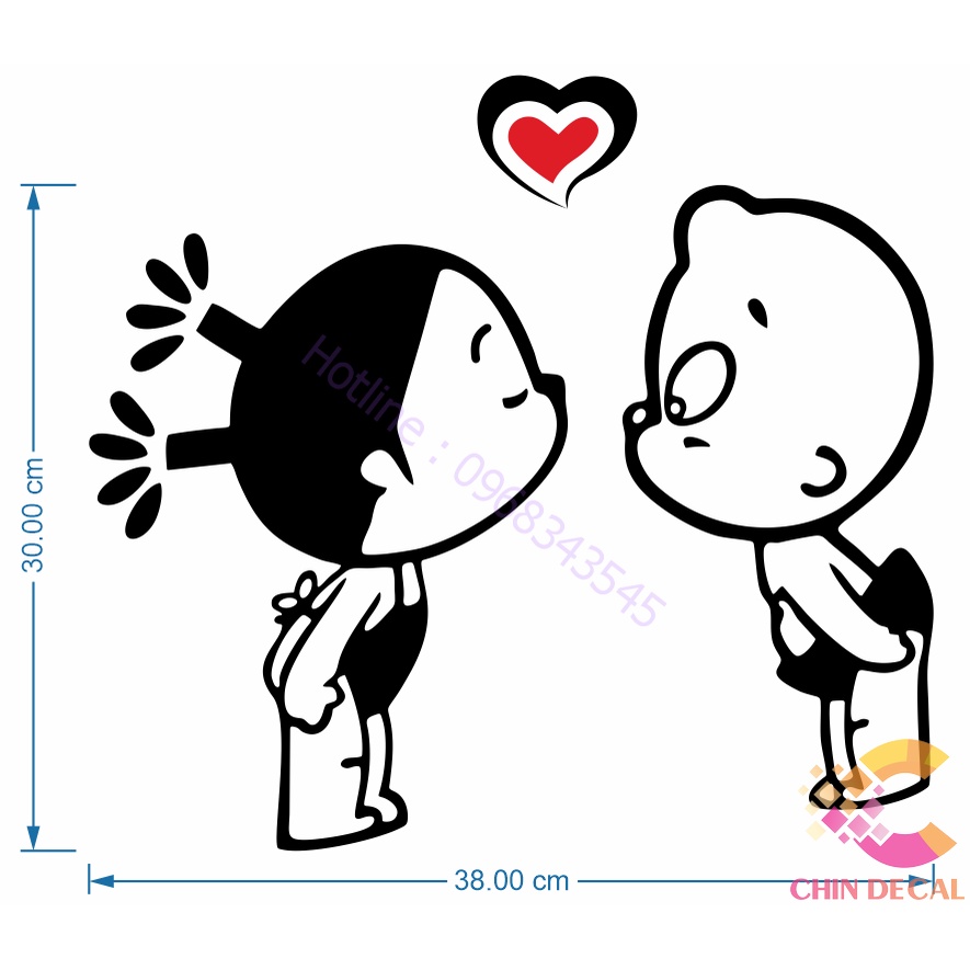 Tem dán xe ô tô , trang trí xe hình em bé