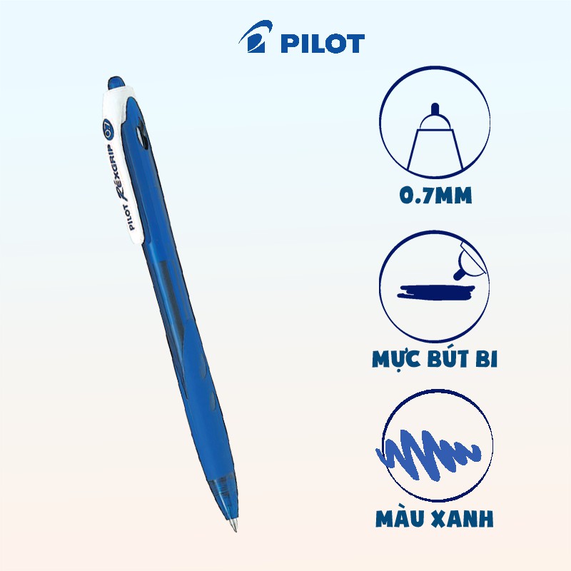 Bút bi Pilot Rexgrip tip ngòi 0.7mm