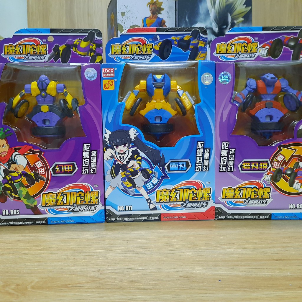 Đồ chơi con quay võ thần giáp sĩ mô hình Nhẫn Giả Sấm Sét, đại bàng lửa, ma pháp ảo ảnh đồ chơi trẻ em