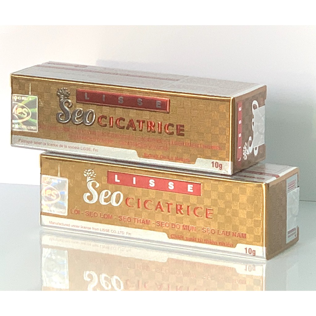 Sẹo Cicatrice Lisse ( tube 10 gam) - làn da phẳng mịn ,sạch sẹo lồi, sẹo lõm, sẹo thâm do mụn, sẹo lâu năm