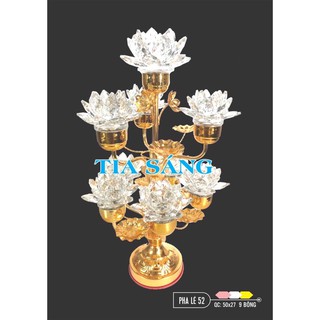 ĐÈN THỜ PHA LÊ CAO CẤP 9 BÔNG TỰ ĐỘNG CHUYỂN MÀU