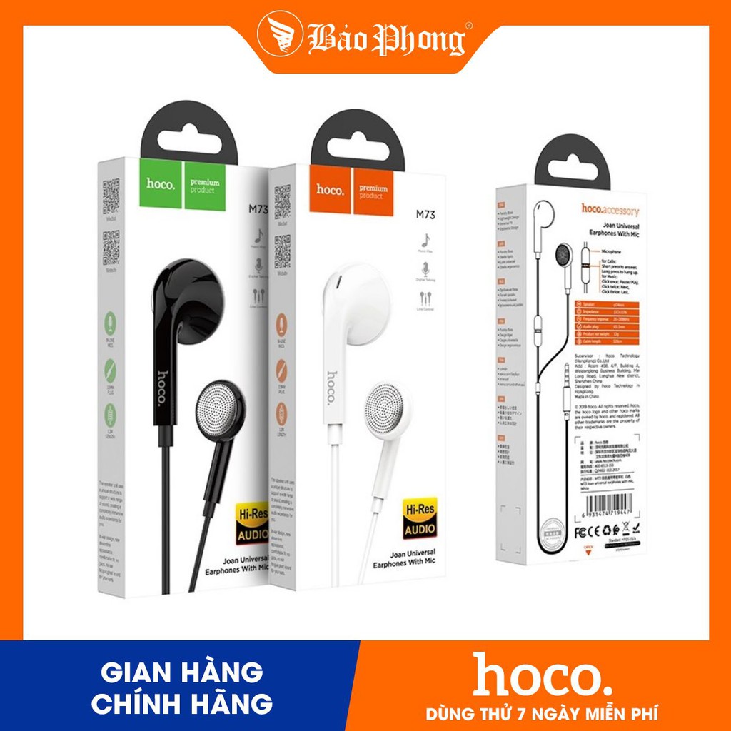 Tai nghe HOCO M73 chân 3.5mm