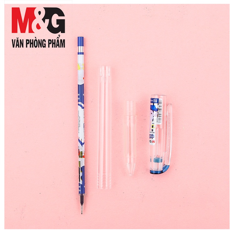 Bút Nước M&amp;G (0.5mm) Nắp Bật Hình Thỏ MF2018B - Mực Xanh