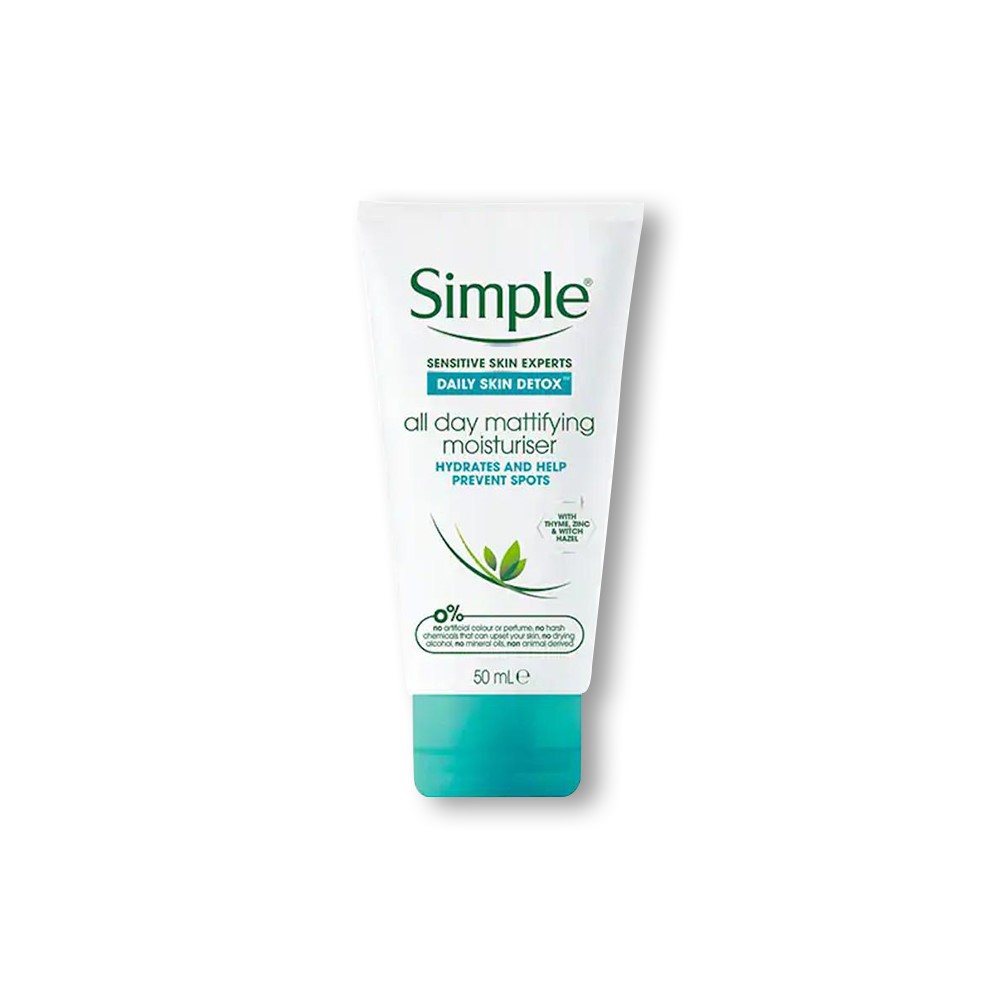 [TOP 1 SHOPEE] Dưỡng ẩm da dầu Simple Daily Skin Detox Moisturiser 50ml (Bill Anh)