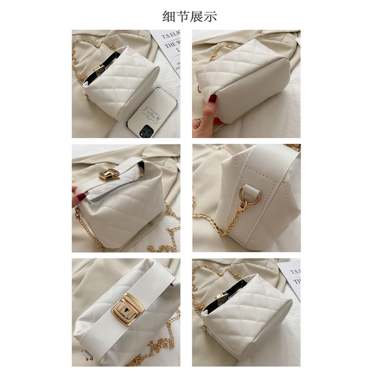 Túi Xách JASMIN NOIR Đeo Vai Da PU Phối Chuỗi Xích Thời Trang Cho Nữ