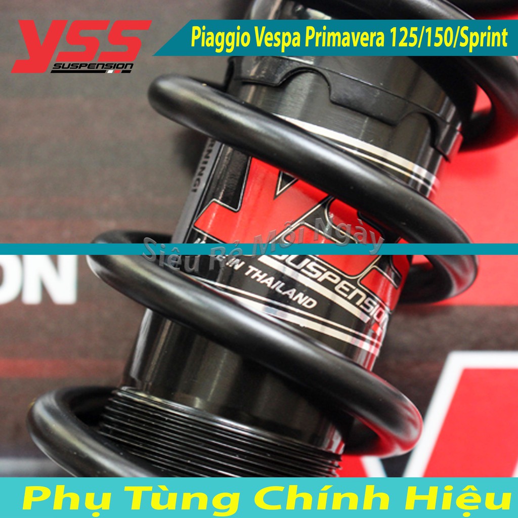 Cặp Phuộc Bình Dầu Trước và Sau YSS Piaggio Vespa Primavera 125,150,Sprint Black