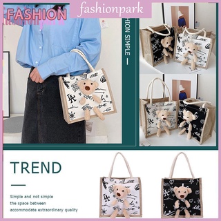 (Fas) Túi Xách Tay Nữ In Hình Con Gấu