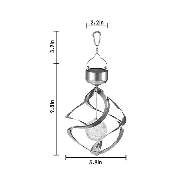 Chuông Gió Có Đèn LED Thay Đổi Màu Sắc Sử Dụng Năng Lượng Mặt Trời Trang Trí Sân Vườn