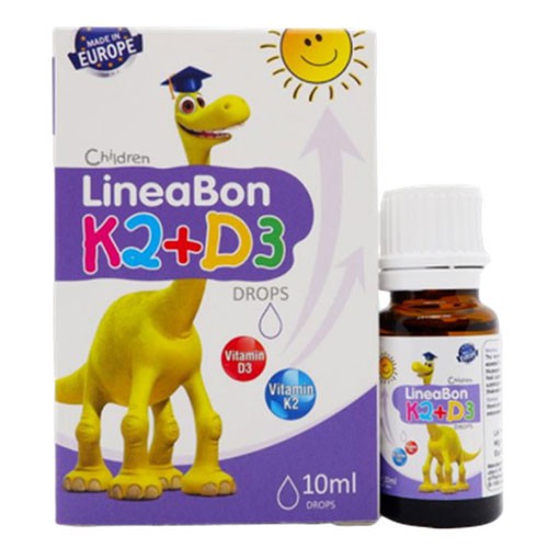 LineaBon K2+D3 - Hỗ trợ giúp hấp thu Canxi, giảm vặn mình, tăng cường phát triển chiều cao (10ml)