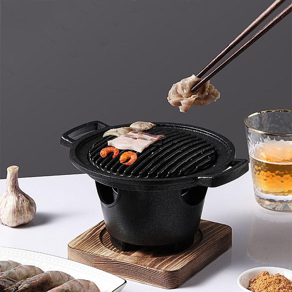 Vỉ Nướng BBQ Mini Bằng Hợp Kim Nhôm Tiện Dụng Cho Gia Đình