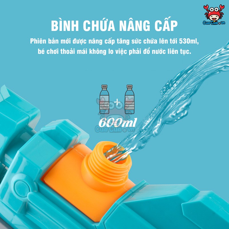 Súng Bắn Nước 2 Nòng Cỡ Lớn, Súng Nước 2 Vòi Áp Lực Loại To Bắn Xa - Đồ chơi trẻ em phun nước an toàn cho bé