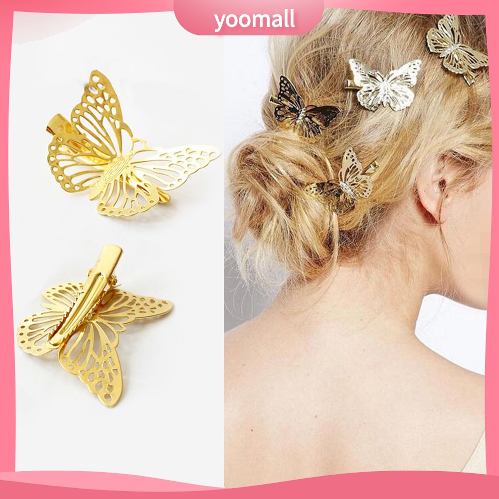 Kẹp Tóc Kim Loại Hình Bướm Vintage