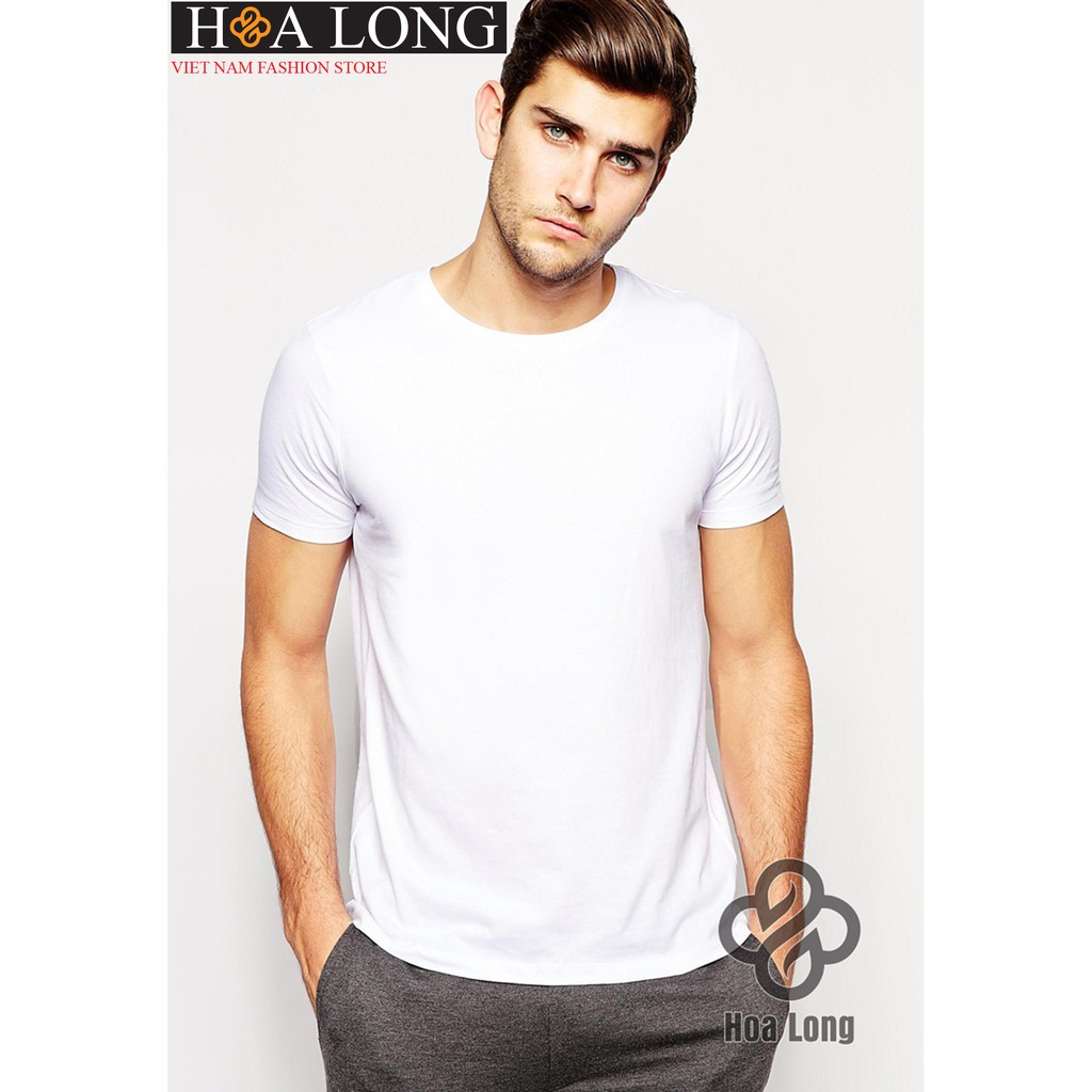 Áo thun Cổ TRÒN nam - Basic TEE - HOA LONG