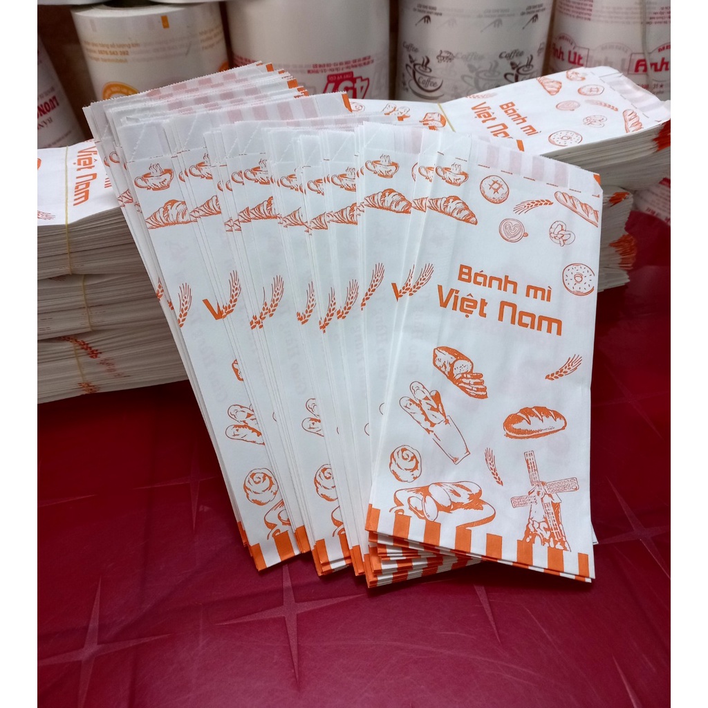 Túi giấy bánh mì in sẵn