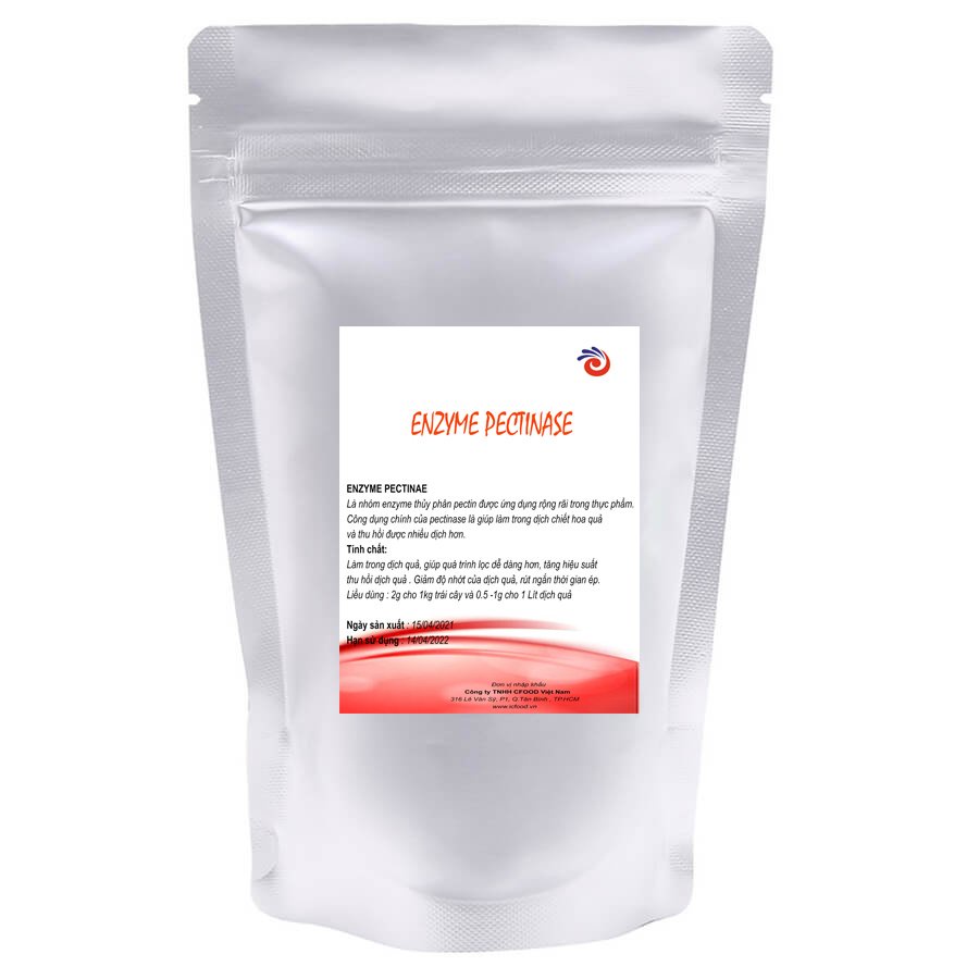 Enzyme pectinase 100g Thủy phân pectin, ứng dụng trong sản xuất