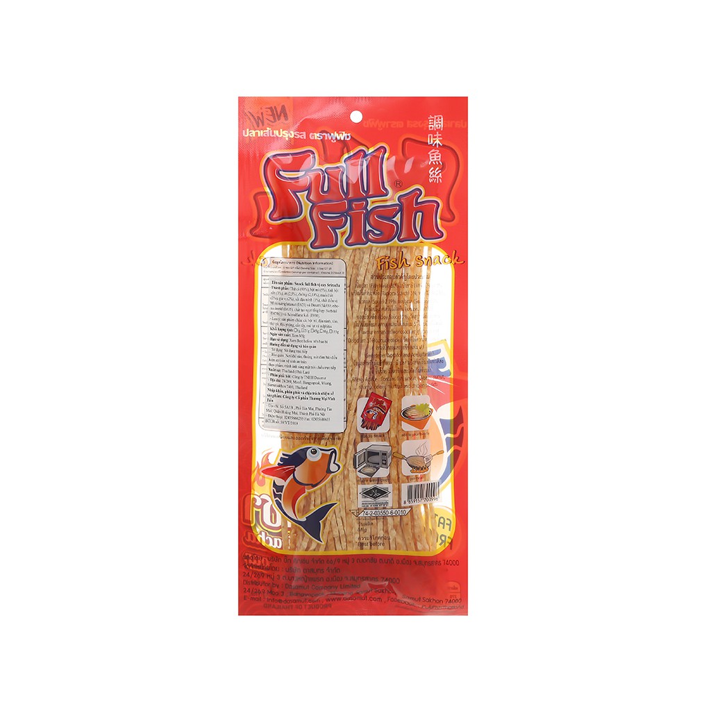 Snack Full Fish vị cay Siracha gói 80g