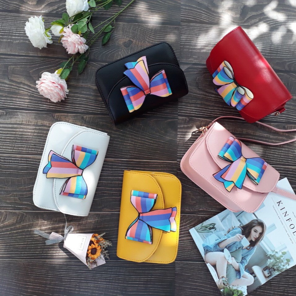 [Có Video Thật]Túi Bì Thư Nơ Hoa Siêu Xinh