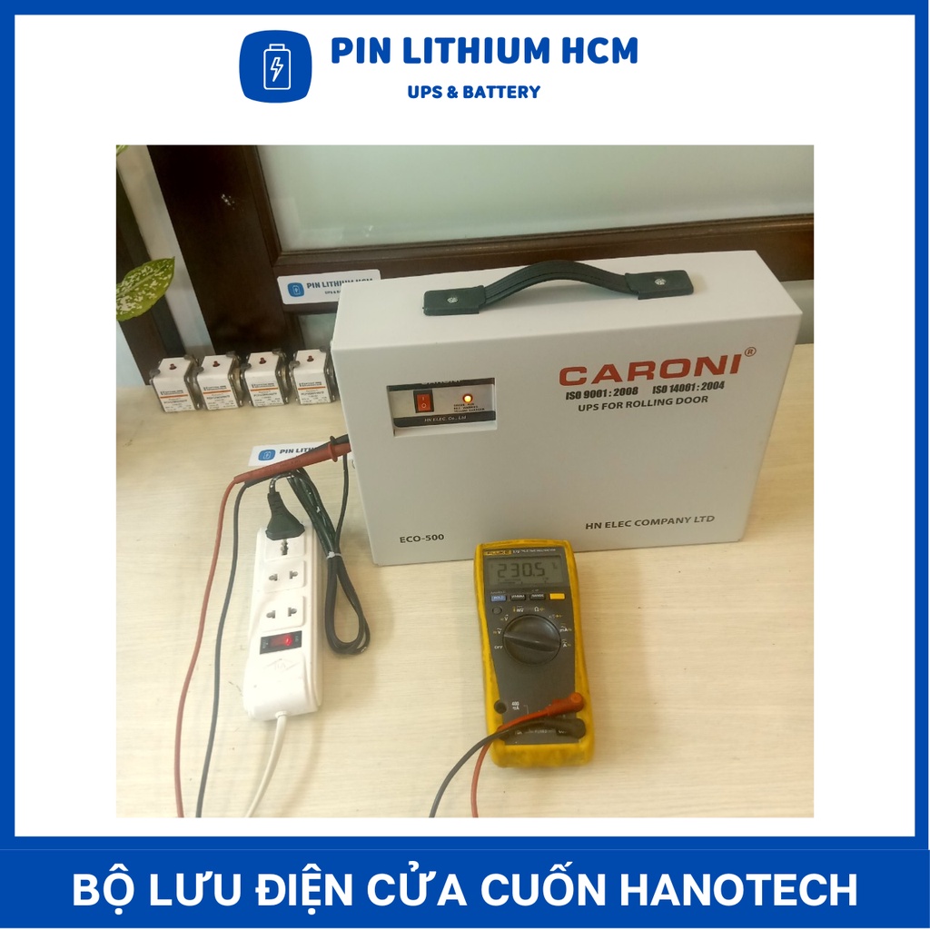 Bộ lưu điện cửa cuốn Hanotech ECO 500 dùng cho motor 500kg mới 100%