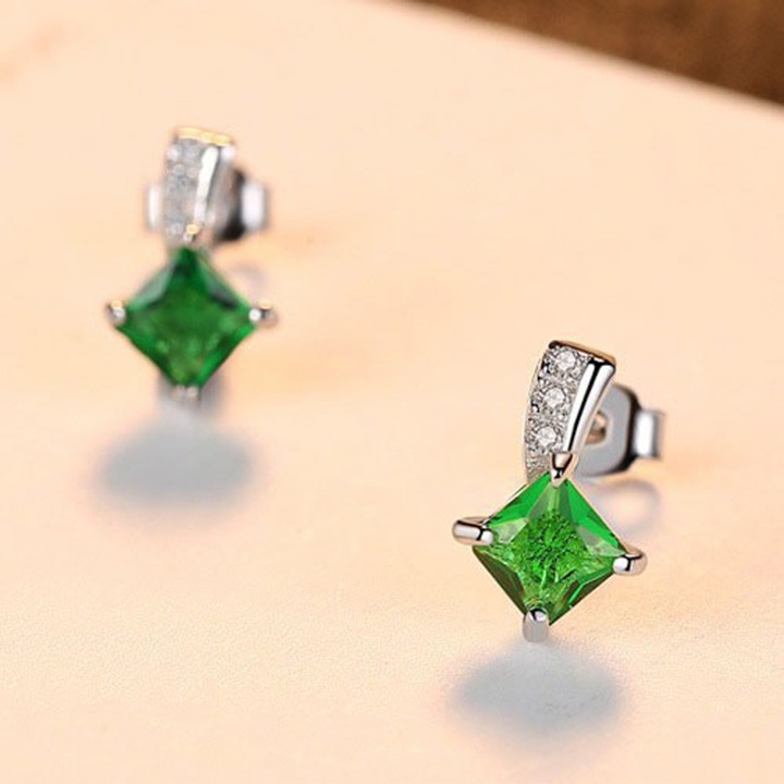 Bông Tai Bạc Nữ Đính Đá Cho Nữ Sang Trọng Cho Nữ B1462 - Bảo Ngọc Jewelry
