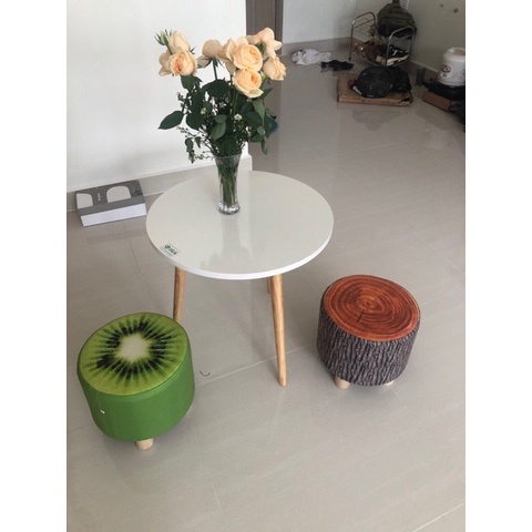 Bàn tròn chân cao 60cm làm bàn trà, bàn cafe, sofa