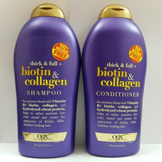 Dầu Gội Xả Biotin Collagen Chống Rụng Tóc Và Mọc Tóc Nhanh, Hương Thơm Dịu, 577ml