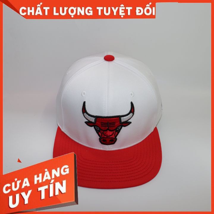 [ HOT HOT] Nón Snapback Bulls Chicago Trắng Kết Đỏ Rực Rỡ