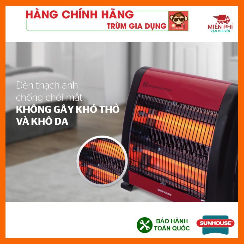 Đèn sưởi 2 bóng Sunhouse SHD7013, Máy sưởi sunhouse SHD7013, tốc độ làm ấm nhanh, tỏa nhiệt đều.