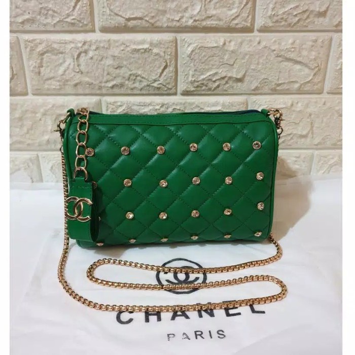 Túi Xách Nữ CHANEL BANDOLIER Màu Xanh Lá
