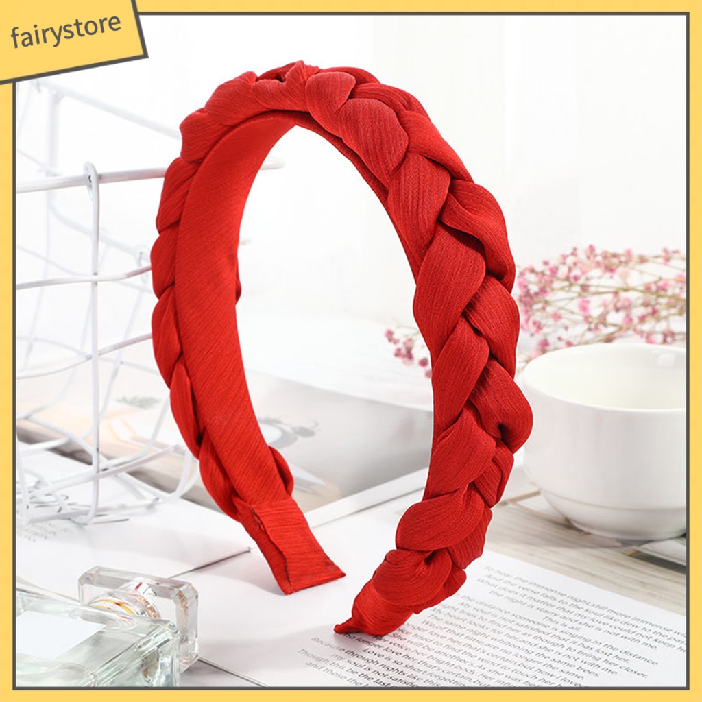 Băng Đô Dệt Kim Màu Trơn Cho Phái Nữ