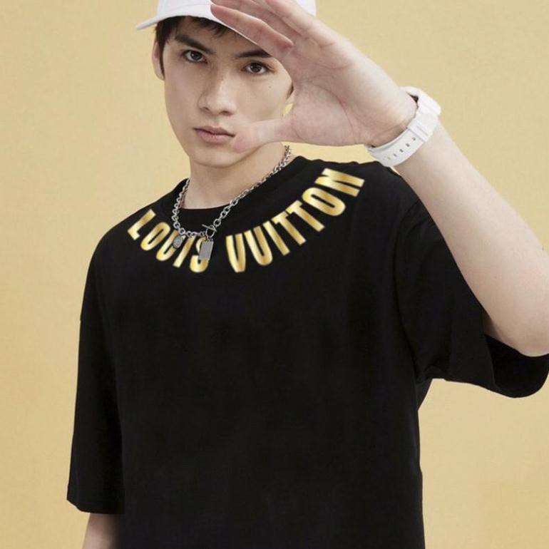 [ Giá Tốt ] ÁO THUN VÀNG ÁNH KIM UNISEX IN CHỮ LOUIS [ XẢ LỖ LẤY TƯƠNG TÁC ]