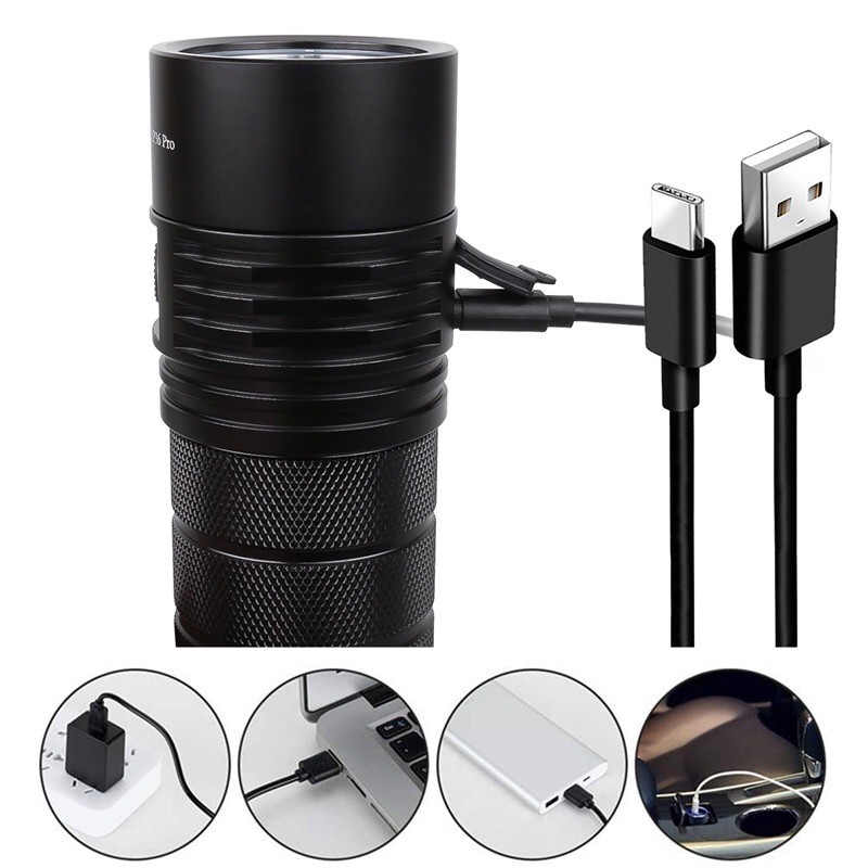 Sofirn SP36 Pro 4 * SST40 8000LM Đèn Pin LED Siêu Sáng Anduril Sạc Thân USB-C Dùng 3 Pin 18650