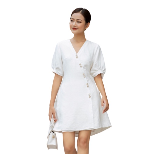 OLV - Đầm Buttoned White Dress