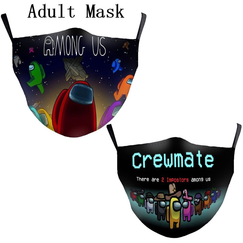 Among Us Mouth Mask Adult Cotton Festive Party Game Fans Protection Washable Halloween Chirismas Mask