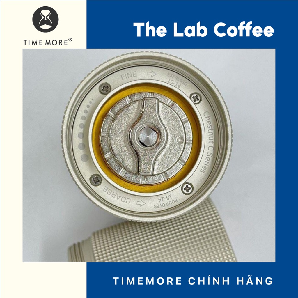 Cối xay cà phê cầm tay Timemore Chestnut C2 màu Gold  - Nâng cấp lưỡi xay Titanium