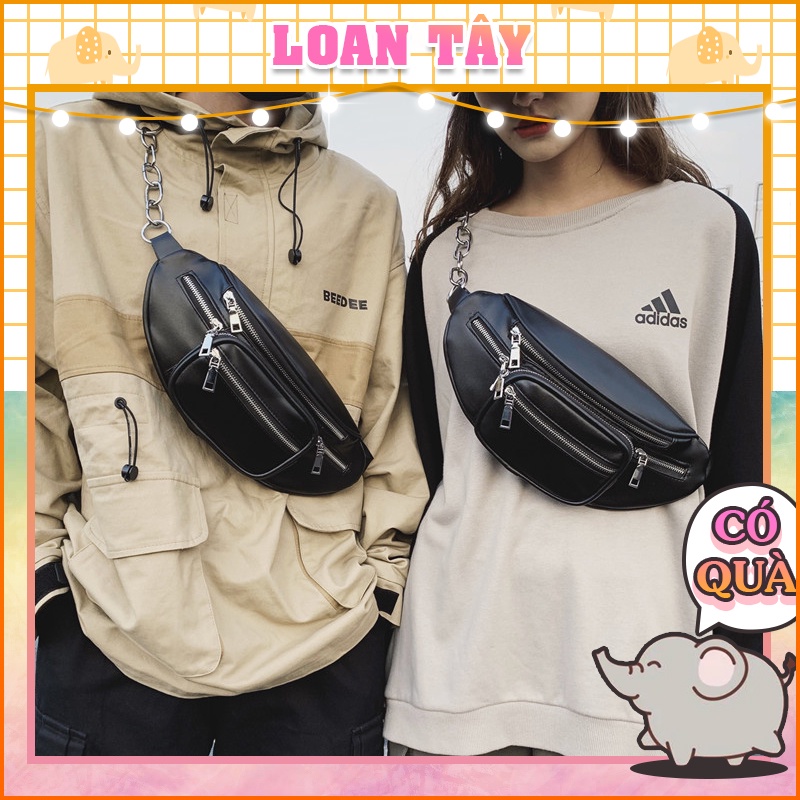 Túi Bao Tử Street Style Đeo Chéo 5 Ngăn Kéo Quai Xích L500